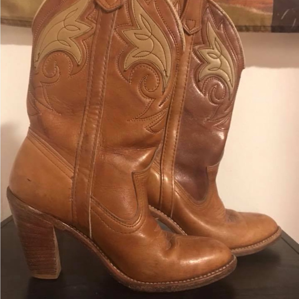 Vintage Western Leather Boots